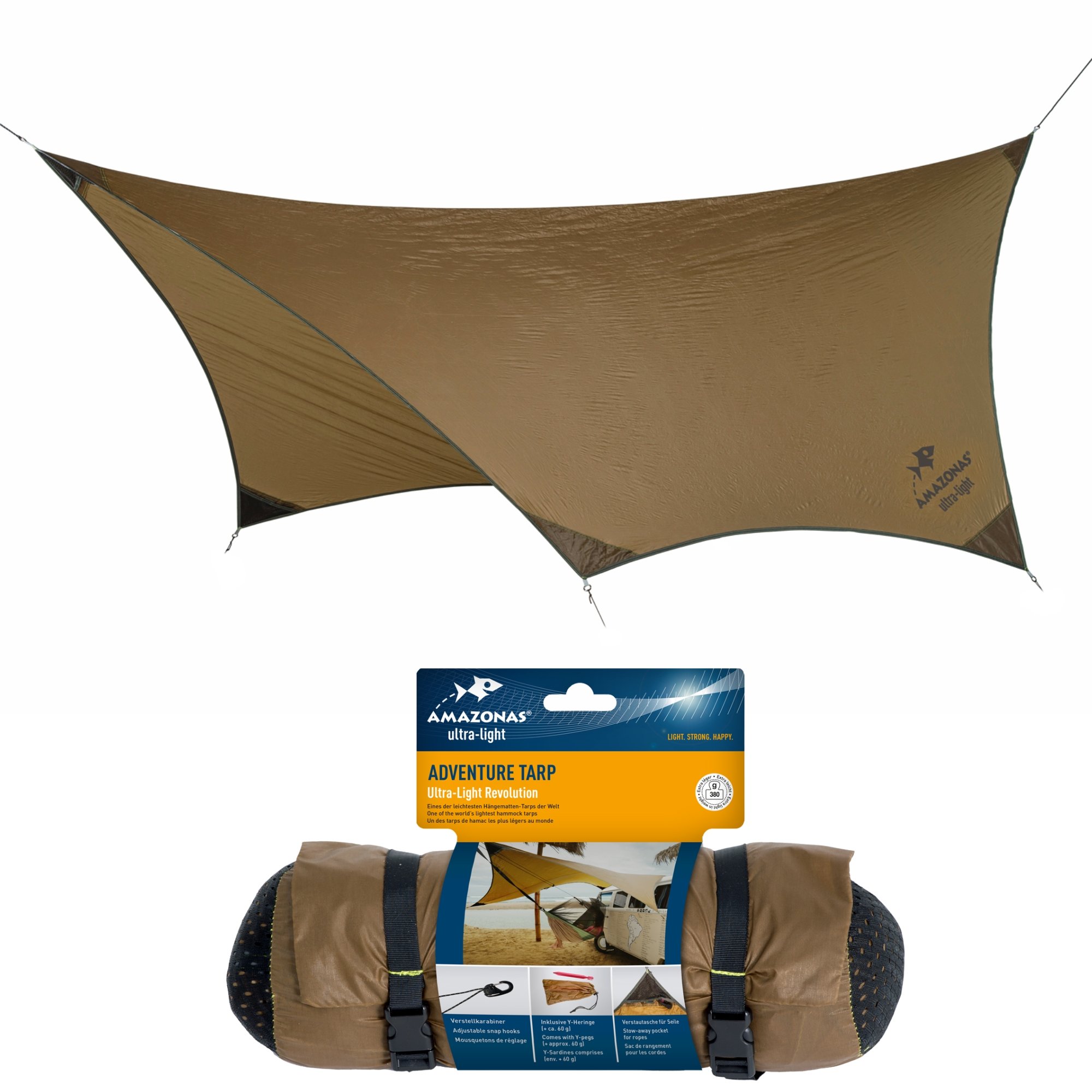 Amazonas Adventure Waterproof Hammock Tarp - Brown