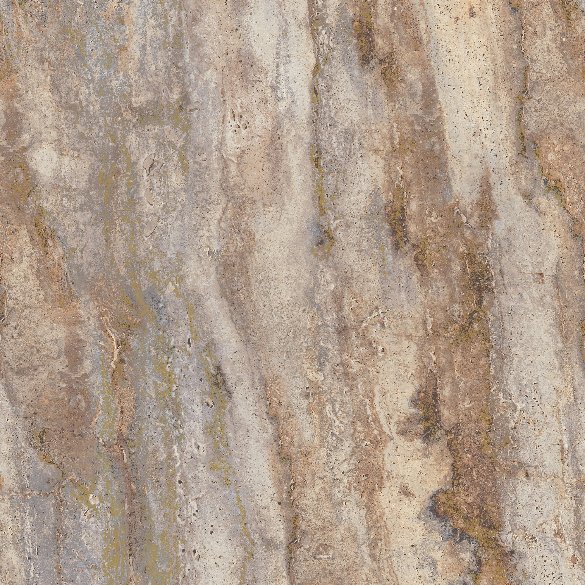 Grandeco Stone Façade Marble Stone Effect Textured Wallpaper - Rust Slate