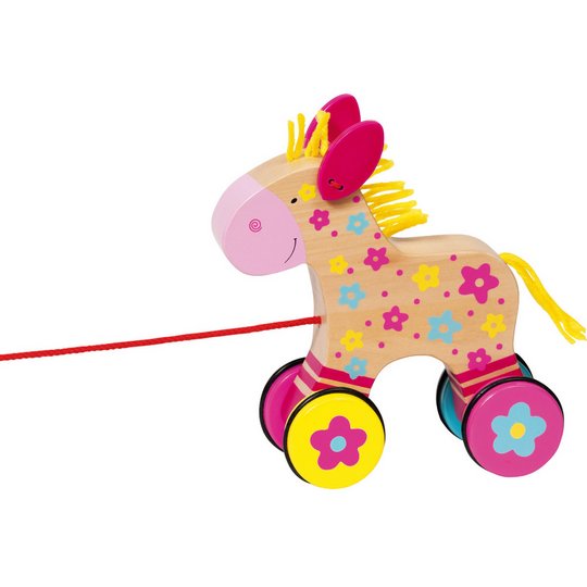 Goki Clahra The Horse Wooden Pull Along Animal Toy