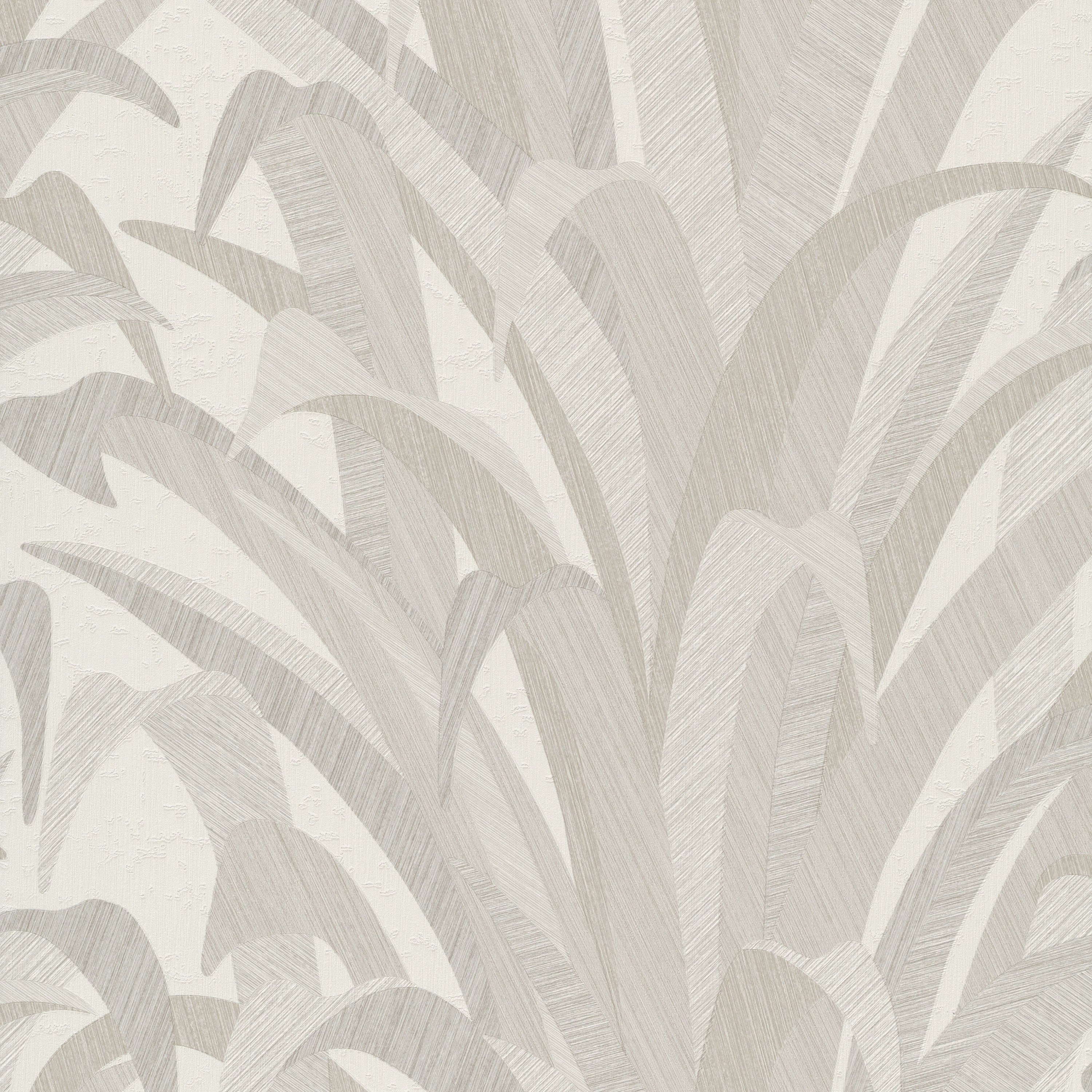 Grandeco Boutique Olivine Grass Embossed Wallpaper - Grey