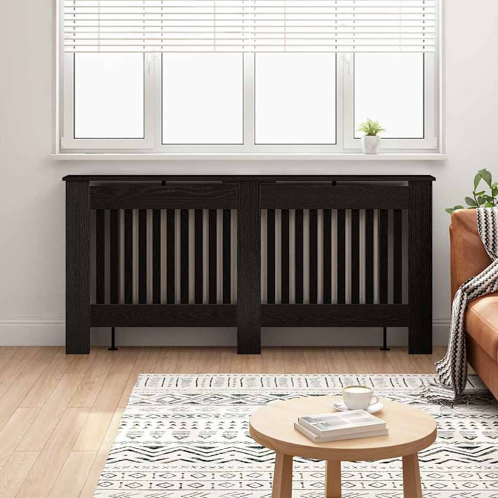 Walplus Engineered Wood Radiator Cover - Black Oak - 172 x 19 x 81.5 cm