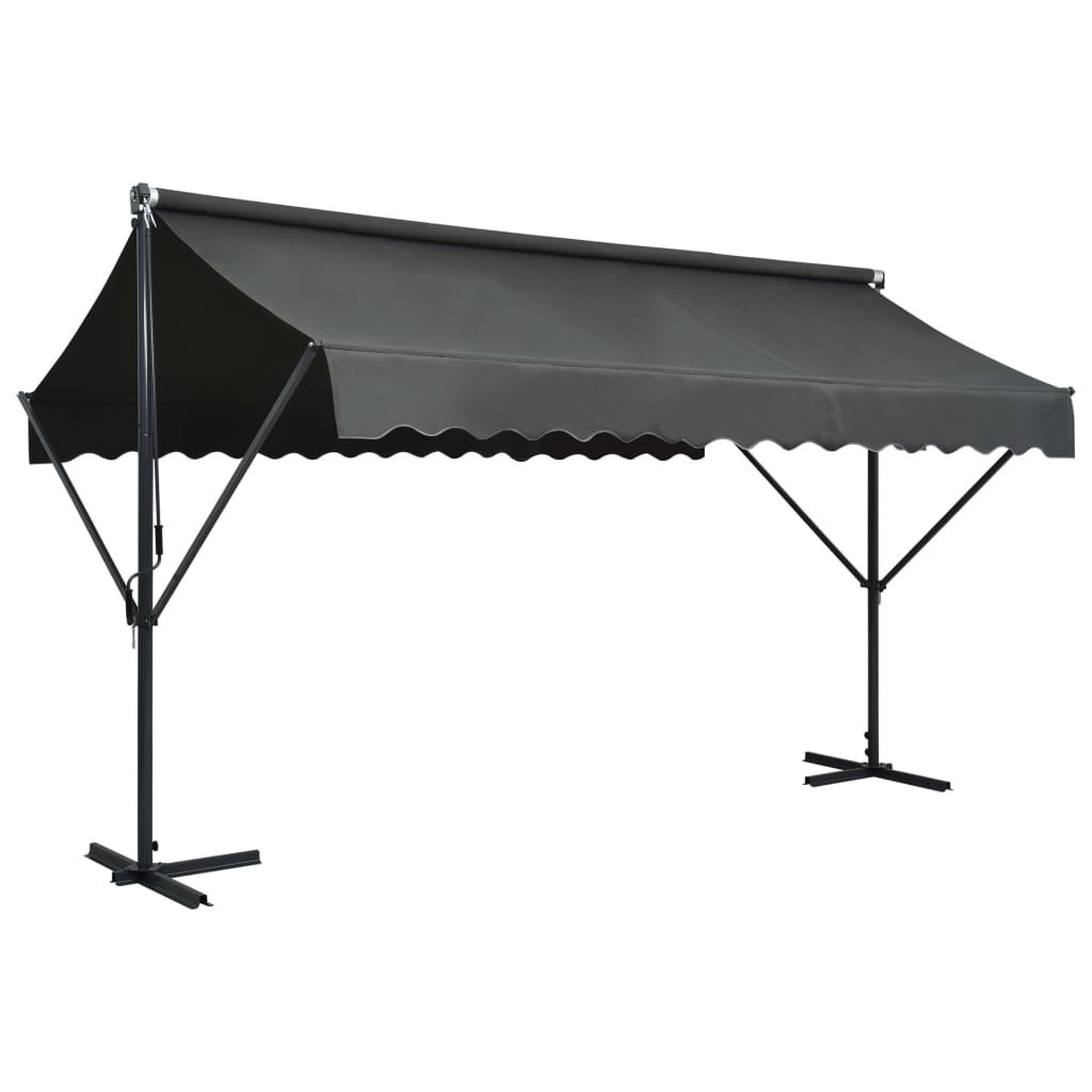 Walplus Polyester Sun Shade - Anthracite - 400 x 300 x 300 cm