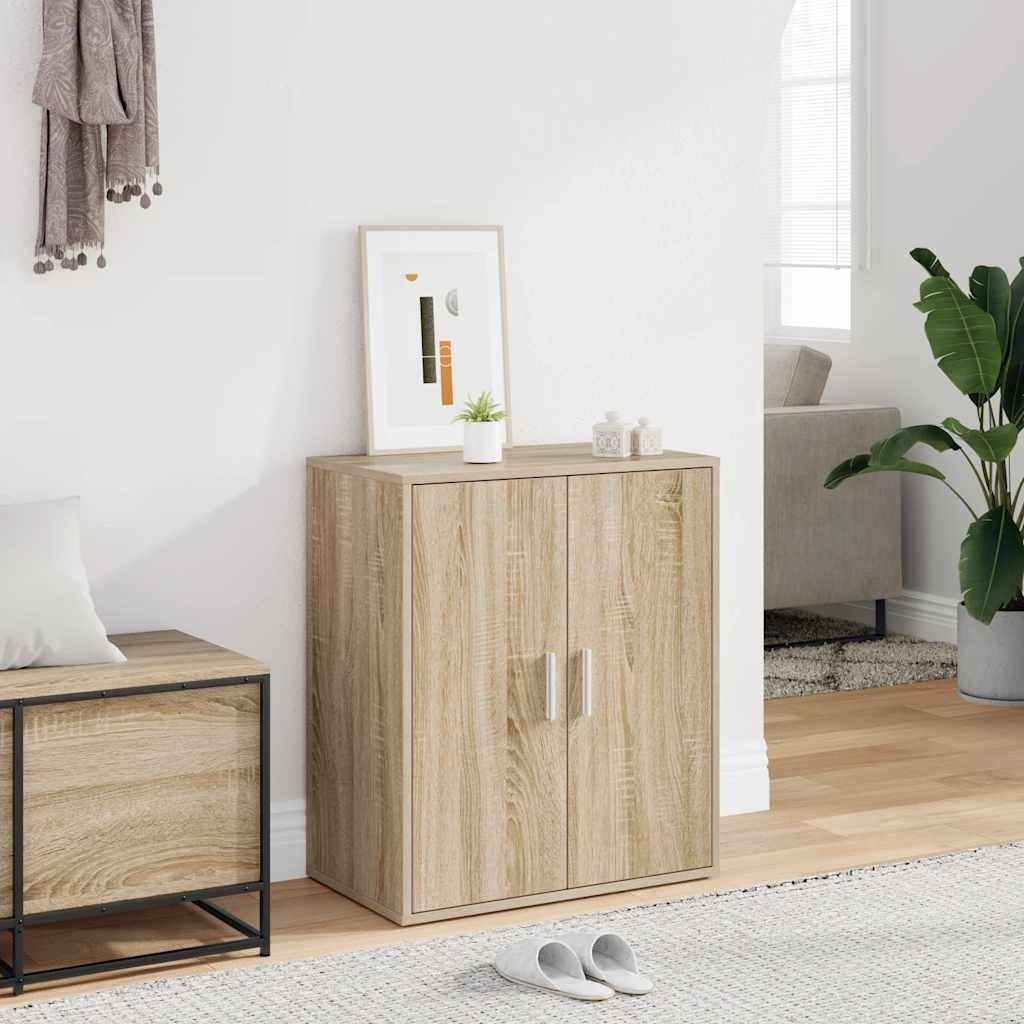 Walplus Engineered Wood Shoe Cabinet - Sonoma Oak - 60 x 35 x 70 cm