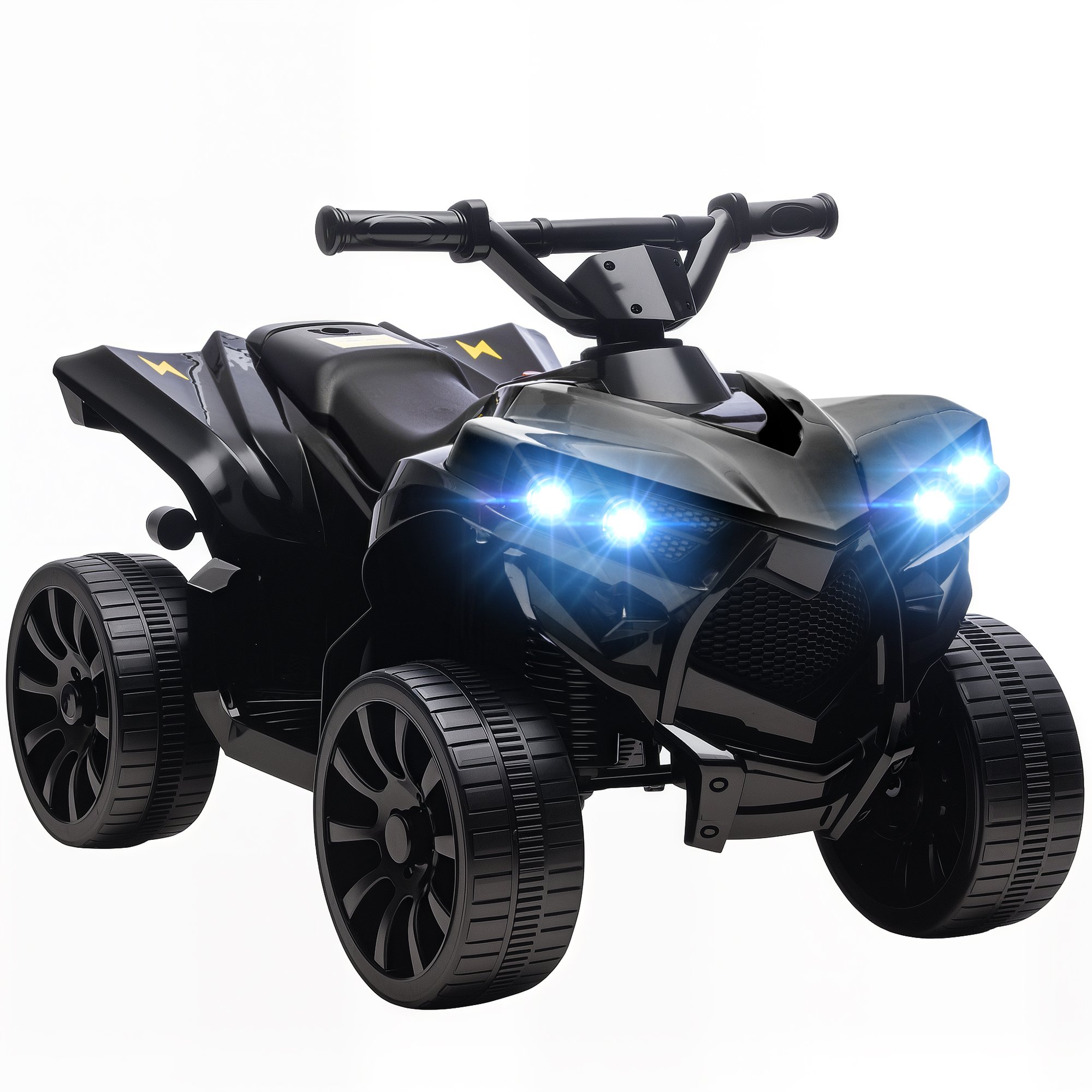 AIYAPLAY 6V 18 to 56 Months LED Music Electric Ride on Car – Black