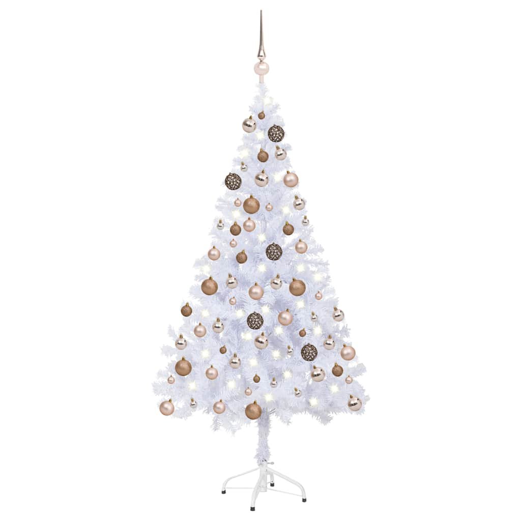 Walplus 150 LED Bulbs Pre-lit Artificial Christmas Tree - White - 150 cm