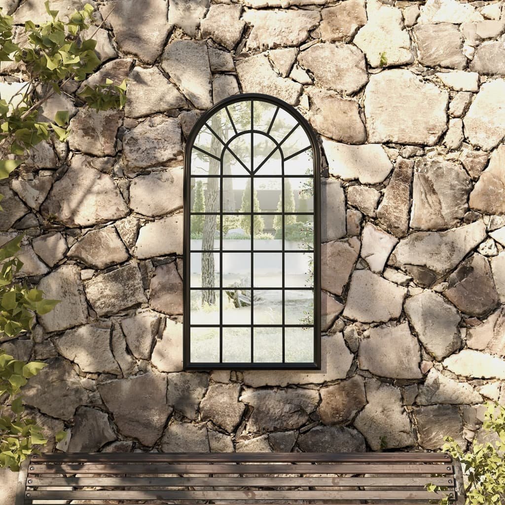 Walplus Iron Garden Mirror - Black - 90 x 45 cm