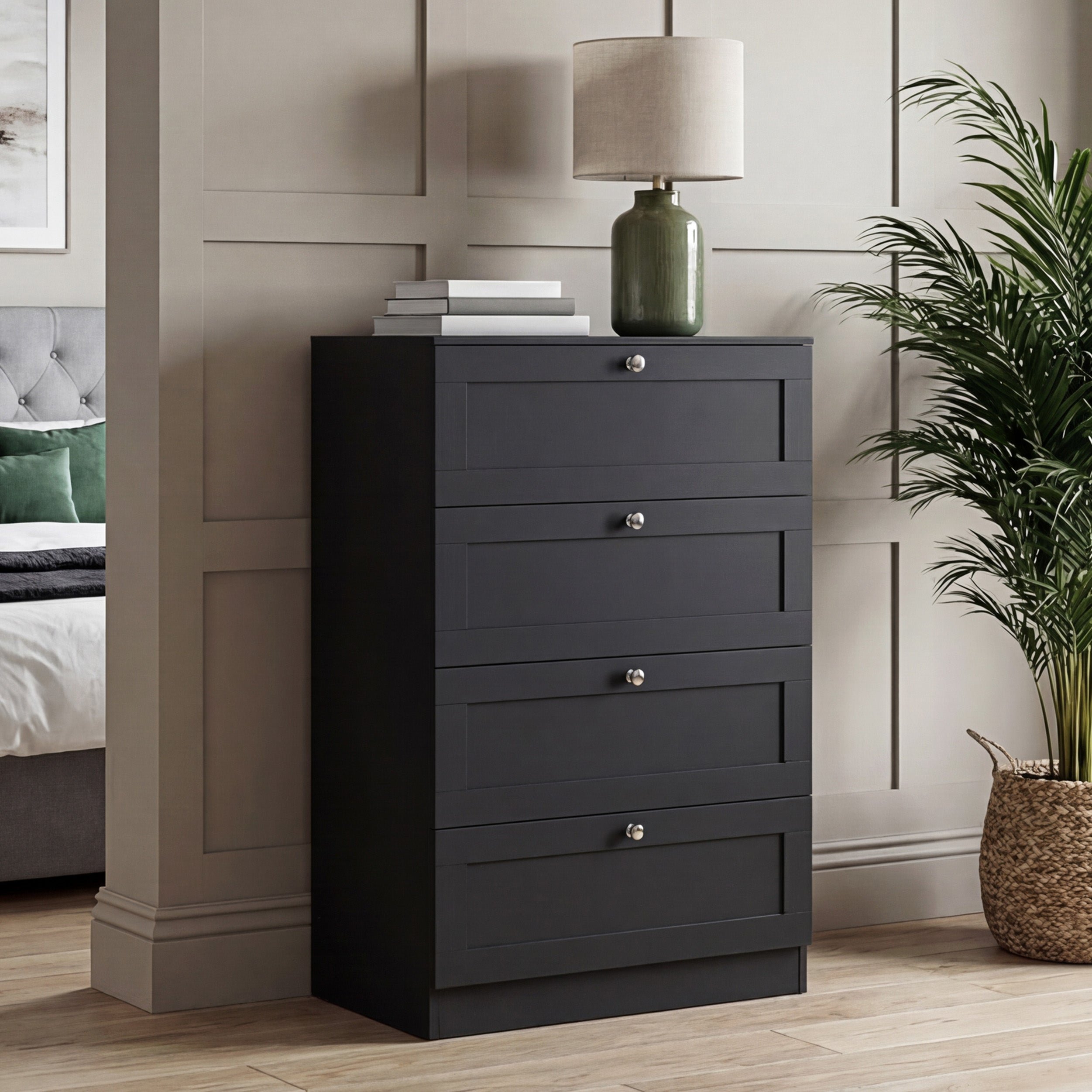 Vida Designs Altino 4 Drawer Chest - Black