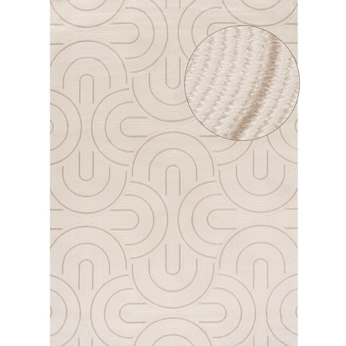 The Rugs Beige Carmel Modern Arch Rug - 80 x 150cm