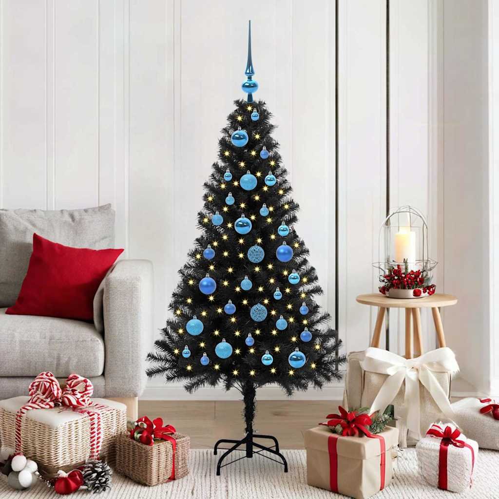 Walplus 150 LED Fairy Lights Artificial Christmas Tree - Black - 150 cm