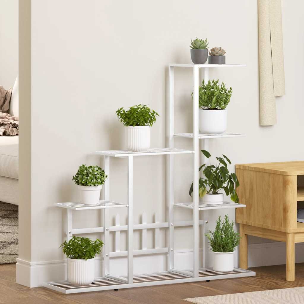 Walplus Metal Flower Stand - White - 94.5 x 25 x 88 cm