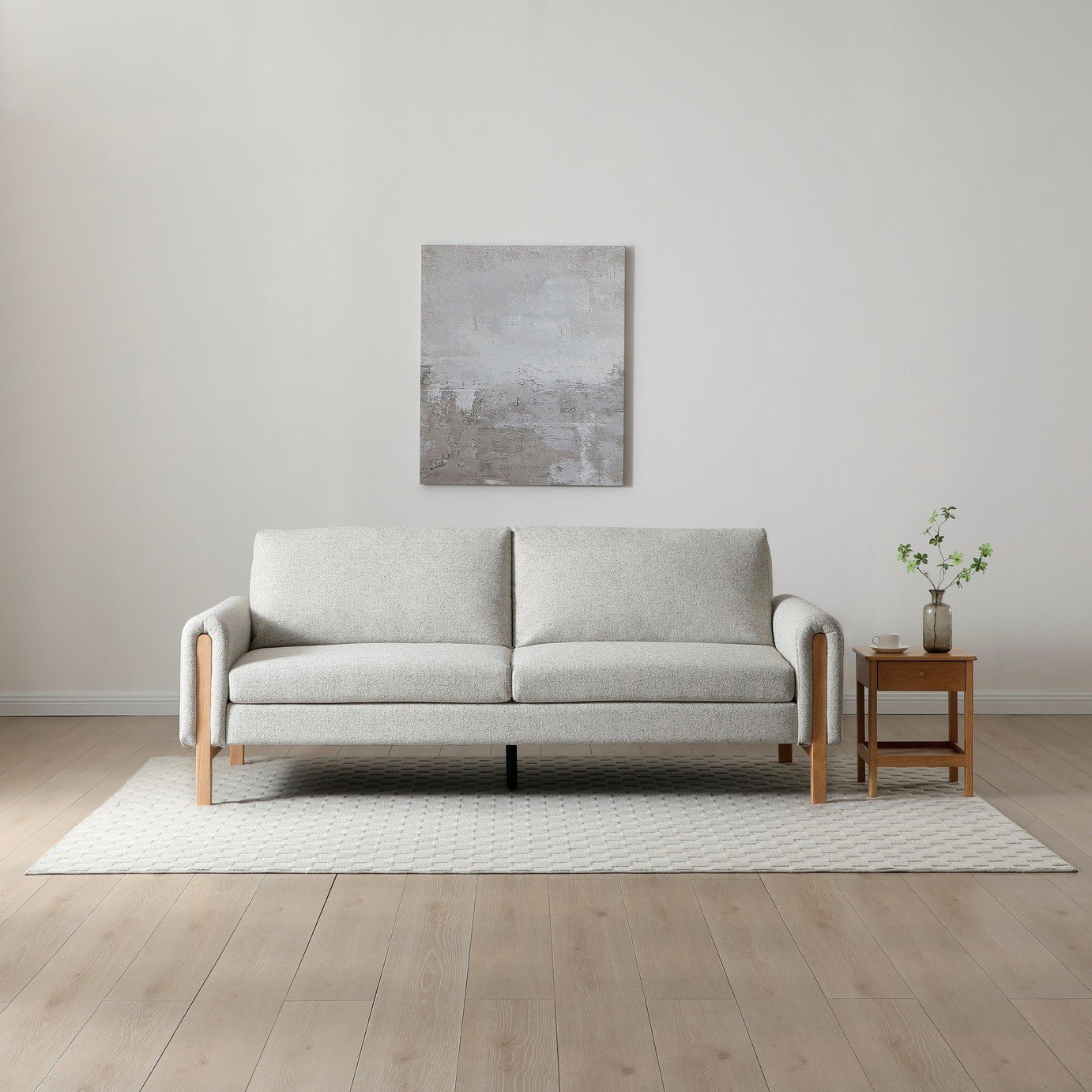 Kyoto Thea Small Double Fabric Sofa Bed - Natural