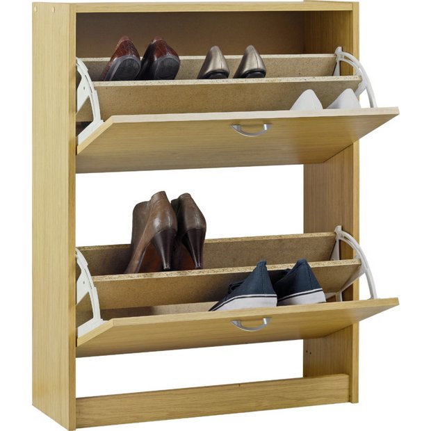 Buy HOME Shoe Storage Cabinet - Oak Effect at Argos.co.uk - Your Online ...