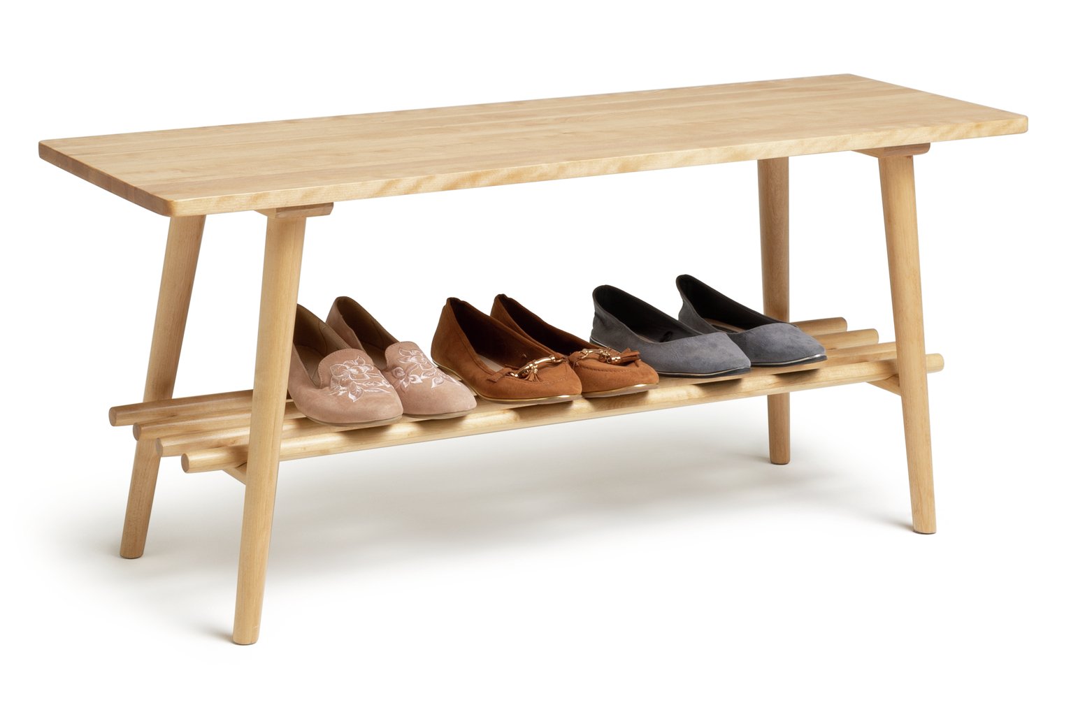 Habitat Swen 1 Shelf Shoe Bench - Oak