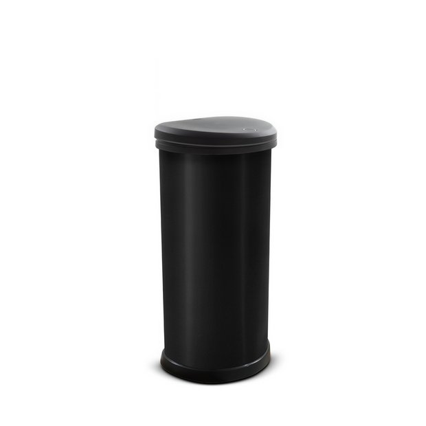 Capacity-40 40 litres Black Metal Colour Meliconi Soft-Touch Opening Bin 