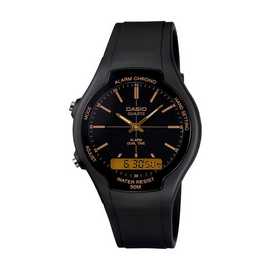 Casio Alarm And Black Resin Strap Watch