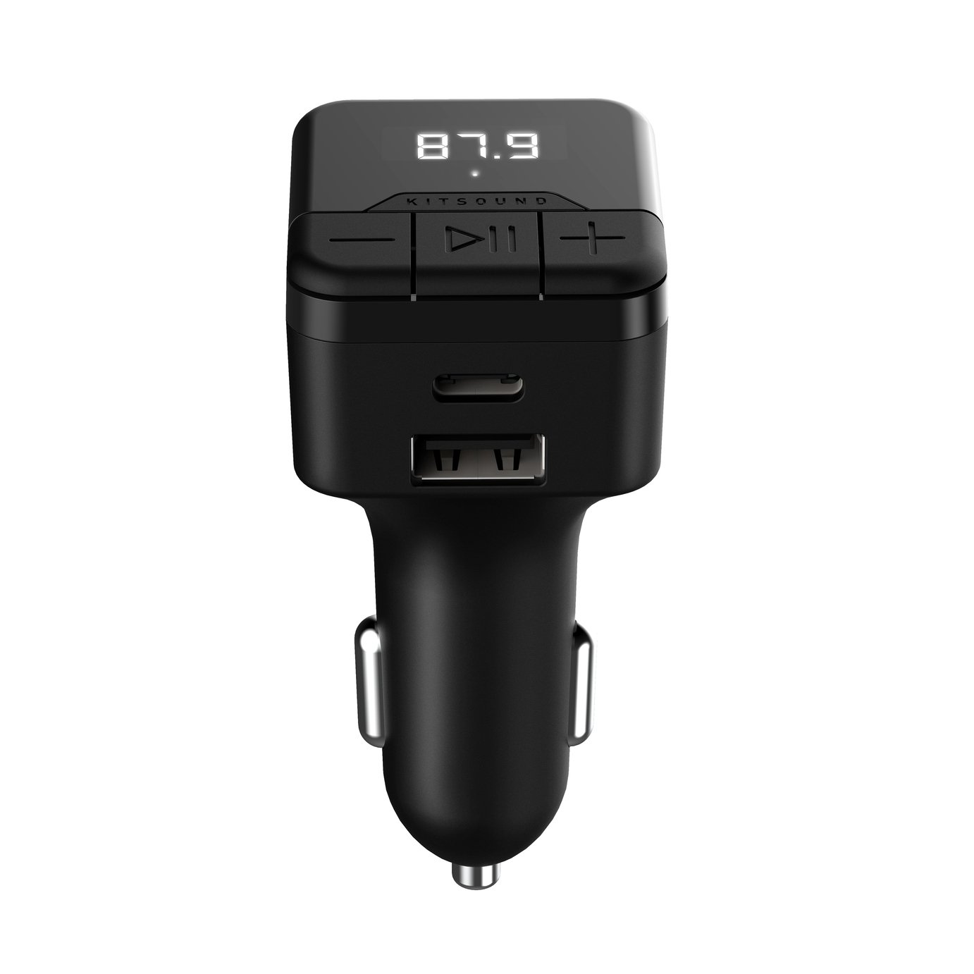 Kitsound MYFM3 Bluetooth 5.0 FM Transmitter - Black