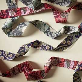 Habitat x Morris & Co. Printed Ribbons Christmas Decoration - Pack of 3