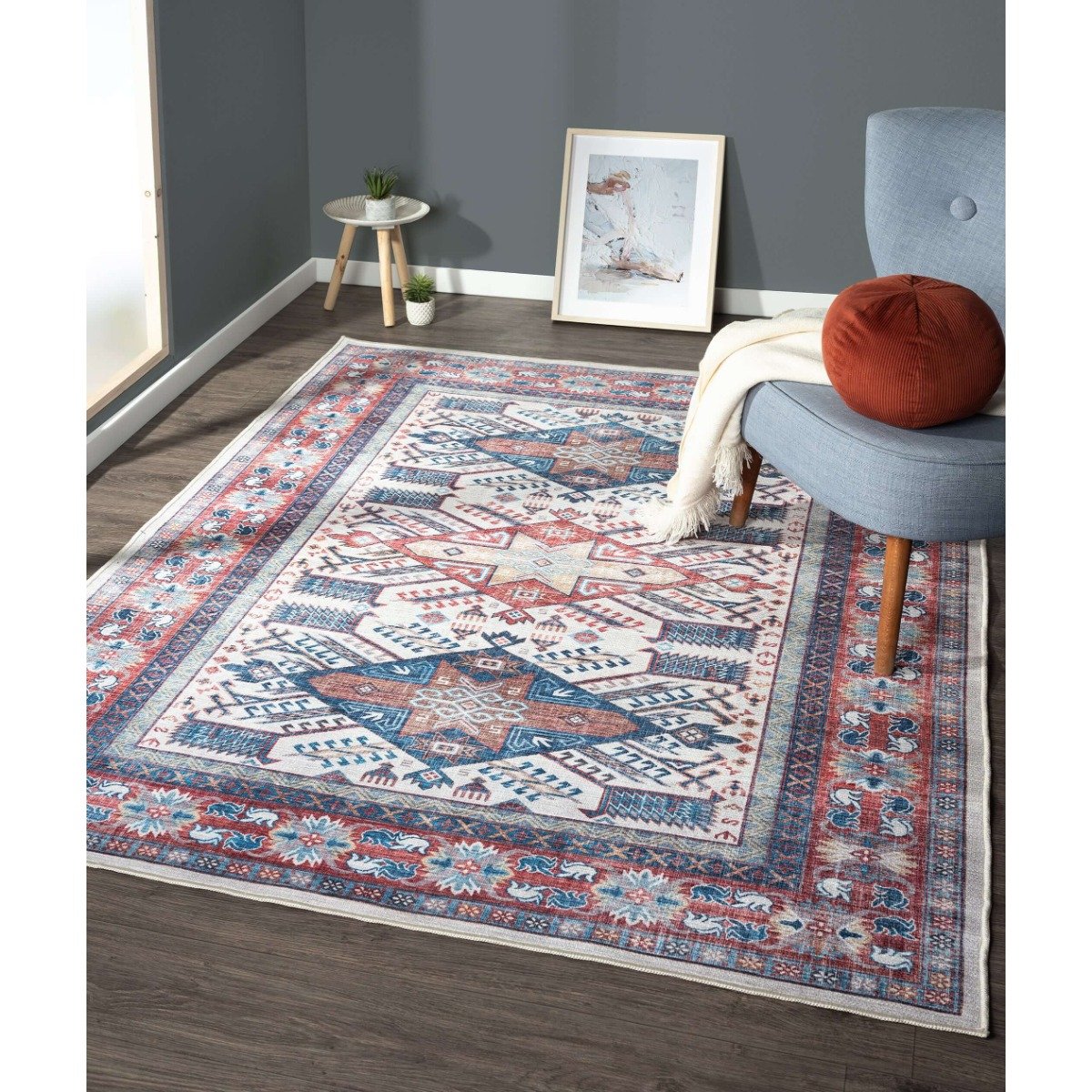 The Rugs Multicoloured Sara Persian Washable Classic Rug - 120 x 170cm