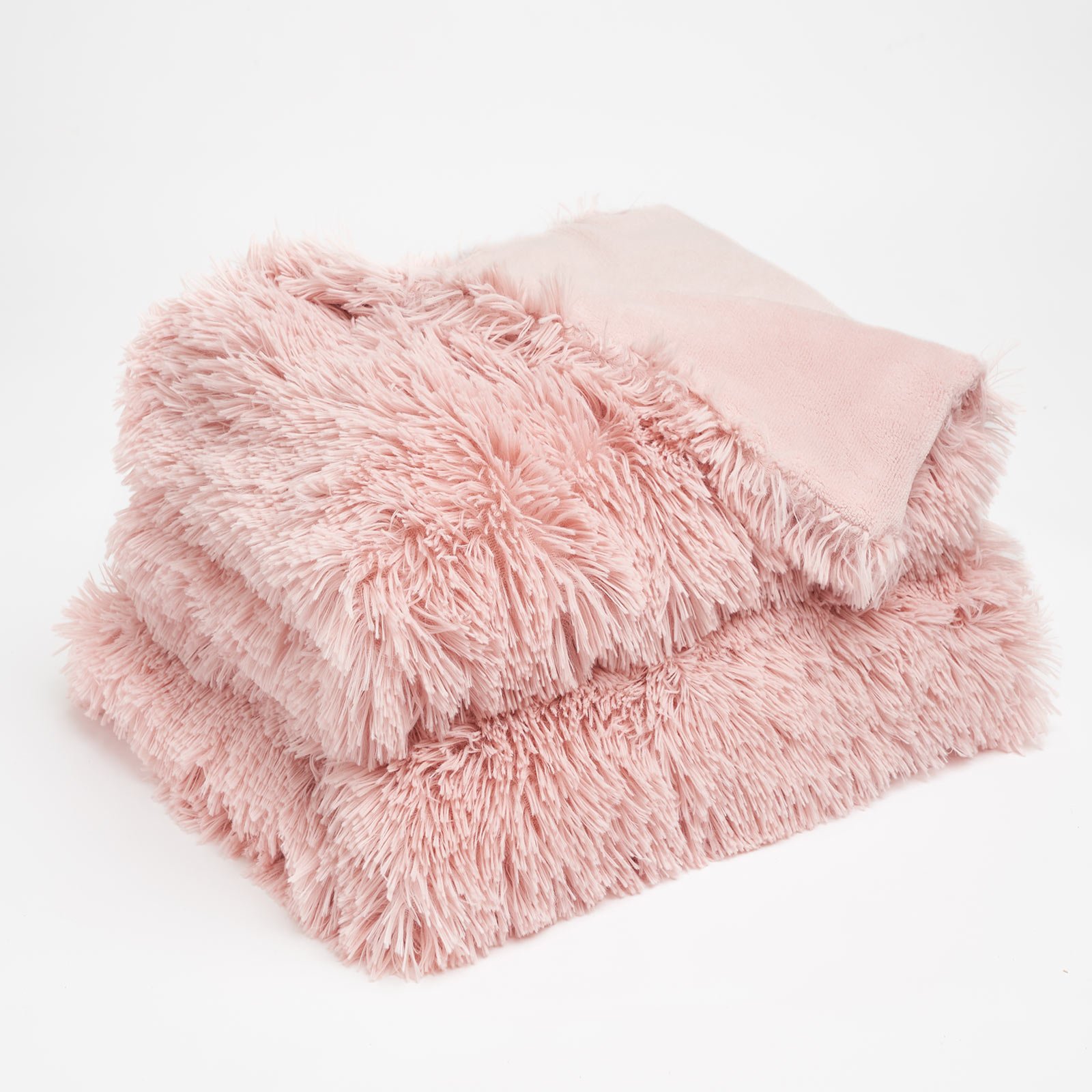 OHS Fluffy Blanket Throw 150 x 200cm - Blush