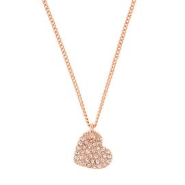 DKNY Gold Plated Cubic Zirconia Heart Charm Necklace