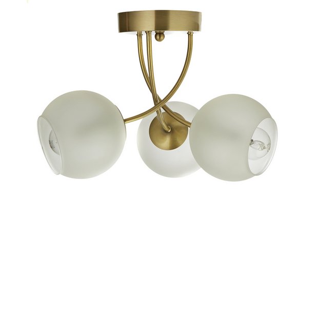 Buy Argos Home Elsie 3 Light Ceiling Light Antique Brass Ceiling Lights Argos