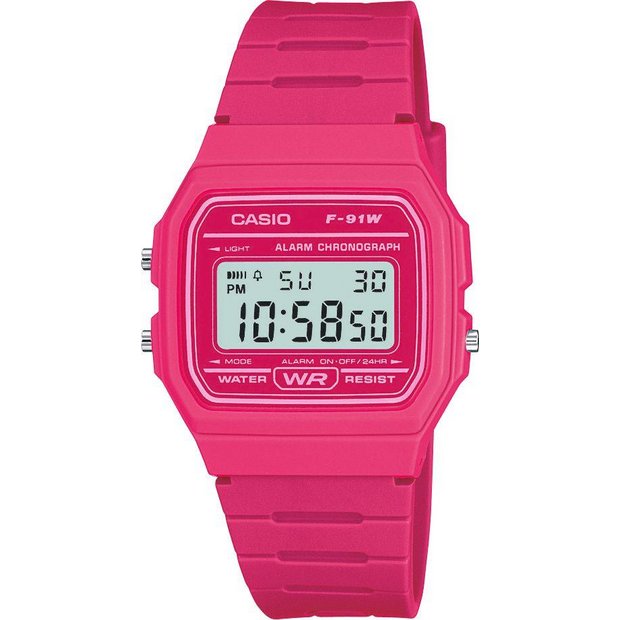 Buy Casio Ladies Pink Resin Strap Watch Womens Watches Argos
