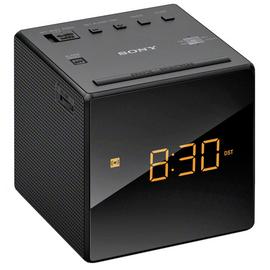 Sony ICF-C1B Cube FM/AM Clock Radio with Dual Alarm- Black