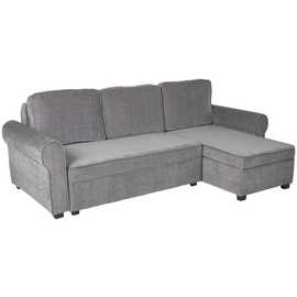 Argos Home Addie Velvet Reversible Storage Sofa Bed - Grey