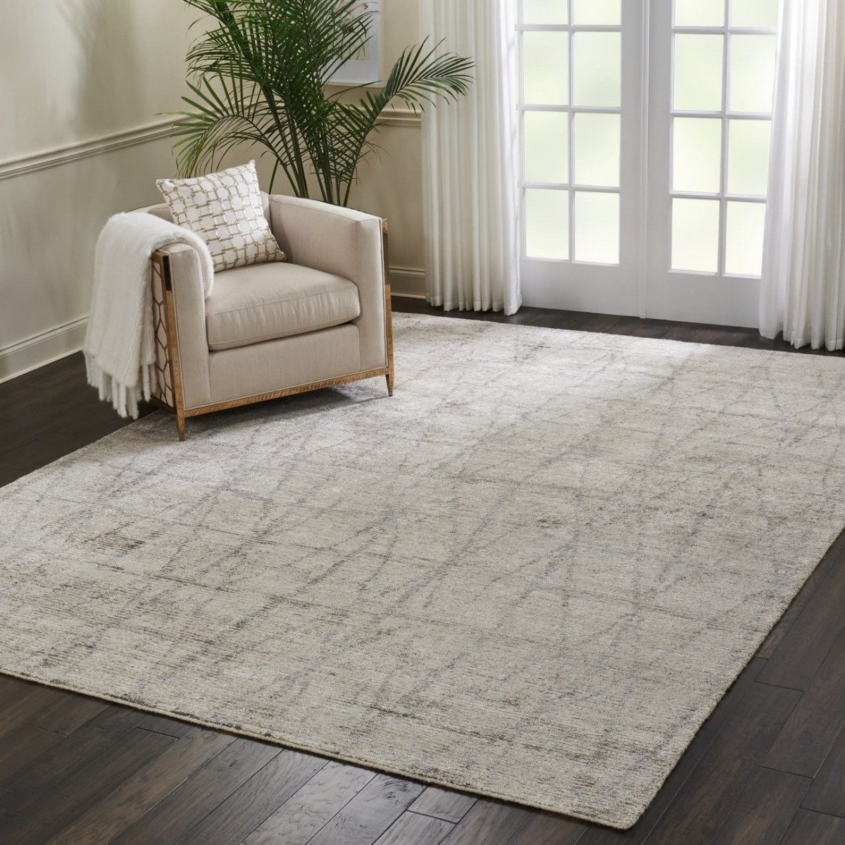 Mega Flooring Grey Handmade Geometric Rug - 168 x 226cm