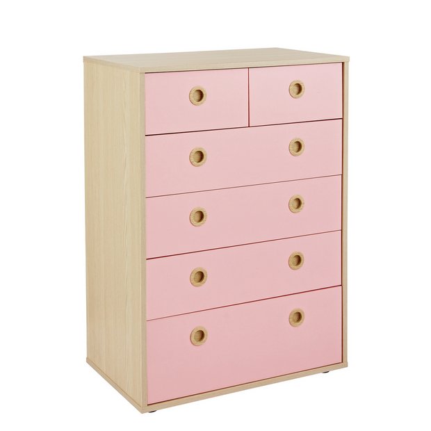 Pink chest store of drawers argos