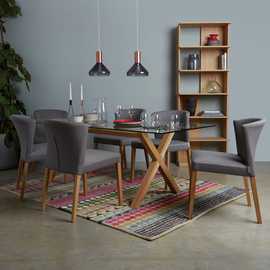 Habitat Bloomsbury Geometric Wool Cut Pile Rug