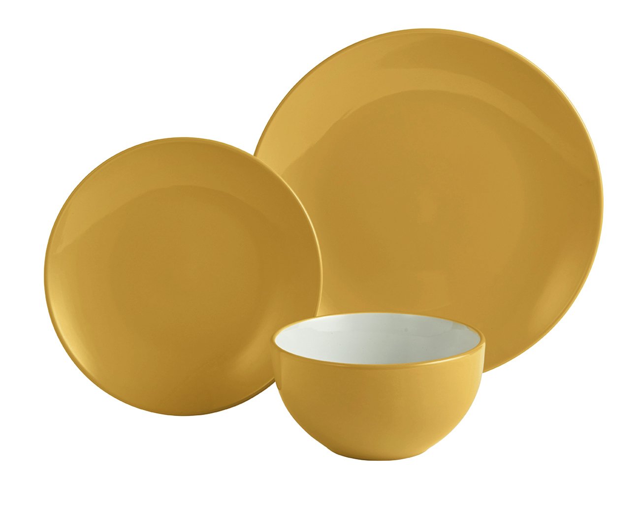 Argos Home 12 Piece Stoneware Dinner Set - Mustard