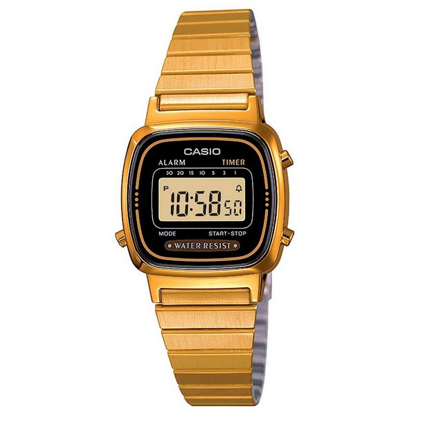 Buy Casio Ladies Gold Coloured Stainless Steel Bracelet Watch Womens Watches Argos