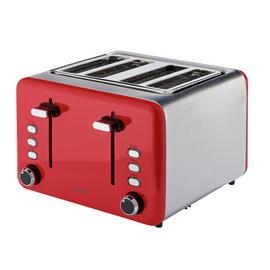 Cookworks 4 Slice Toaster - Red