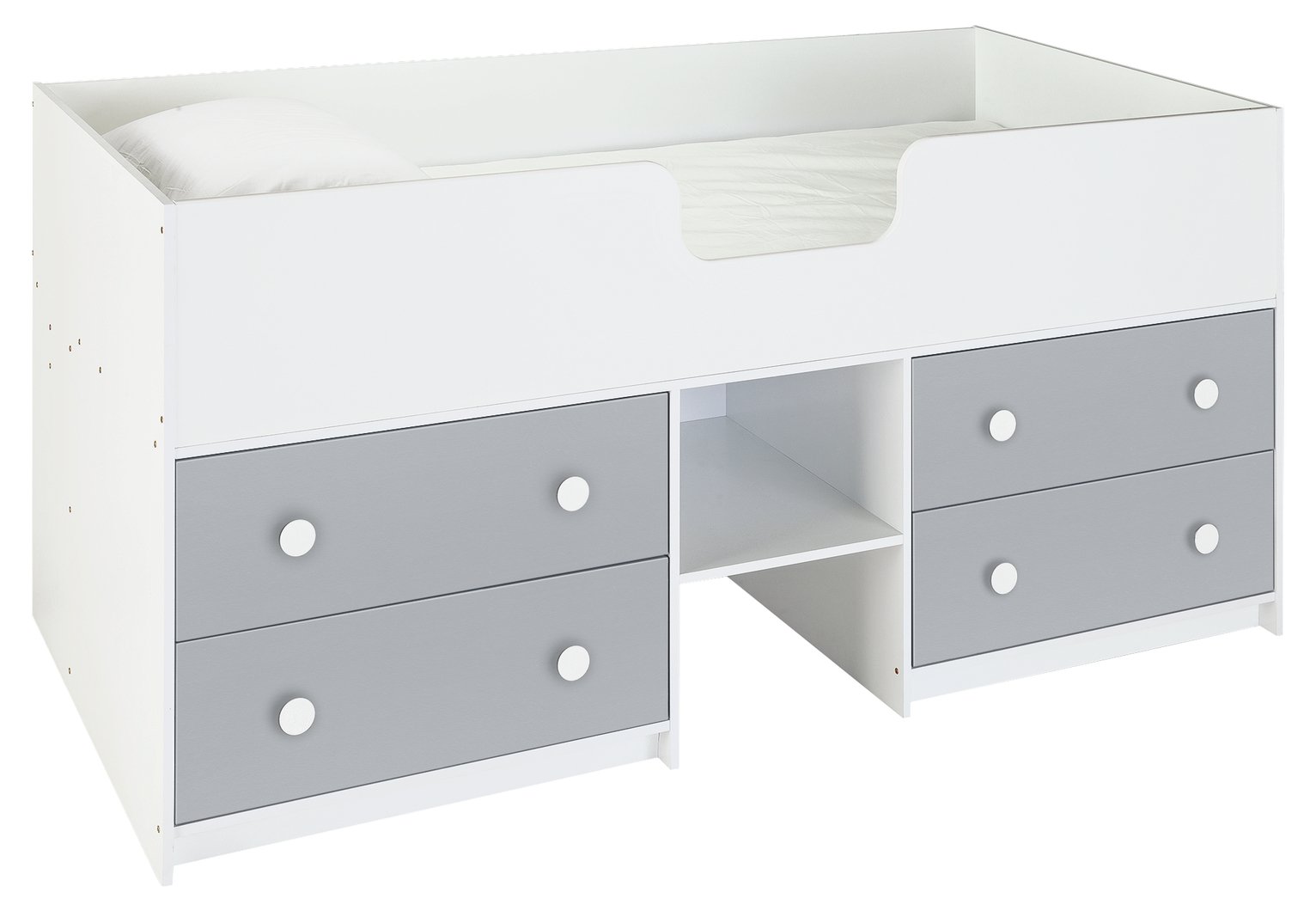 Habitat Jackson Mid Sleeper Bed Frame - White and Grey