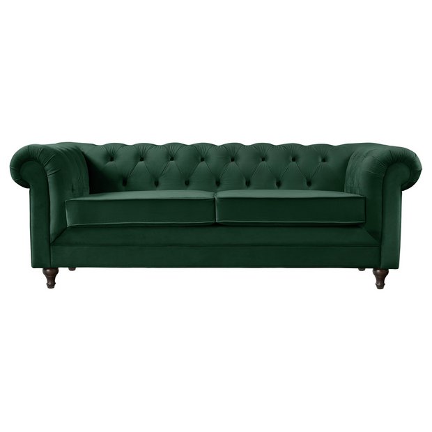 Green deals velvet settee