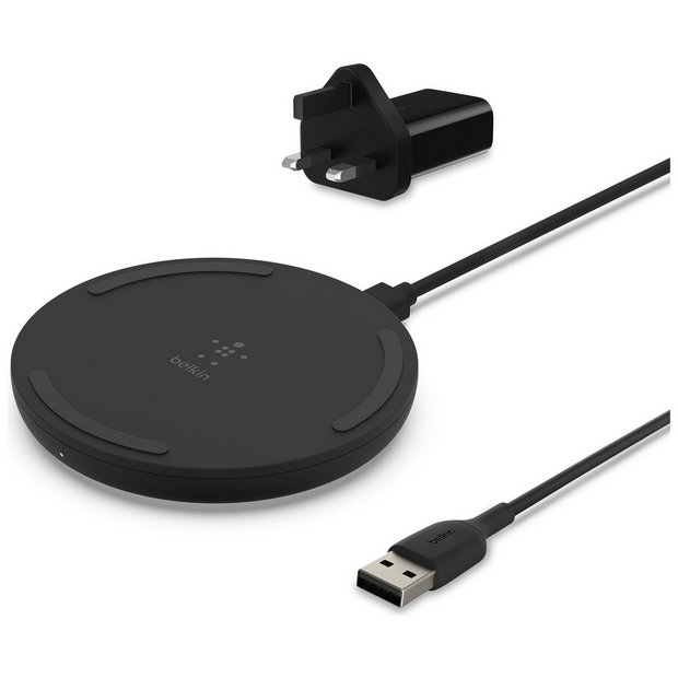 Buy Belkin 10W Wireless Charger Pad with Plug Black Mobile phone chargers Argos