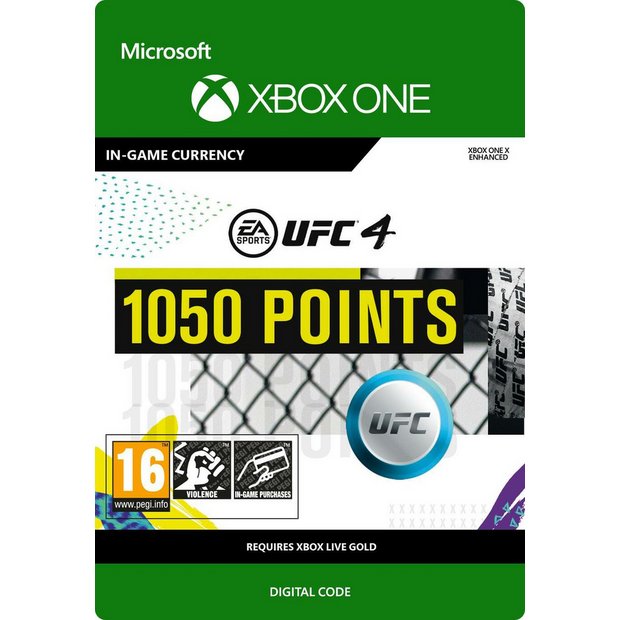 Buy Ea Sports Ufc 4 1050 Ufc Points Xbox One Digital Download Xbox Game Currency Argos