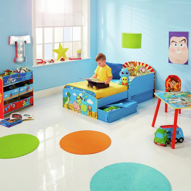 Buy Disney Toy Story Toddler Bed With Drawers Mattress Kids