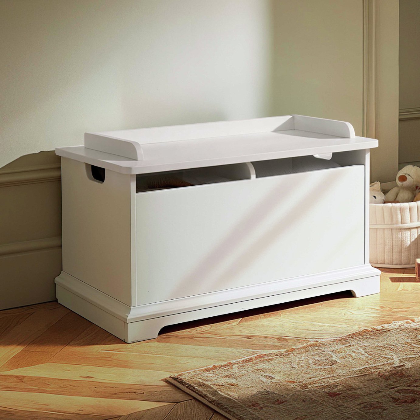 CuddleCo Beaumont Kids Storage Box - White