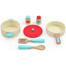Chad Valley Wooden Pots and Pans Playset