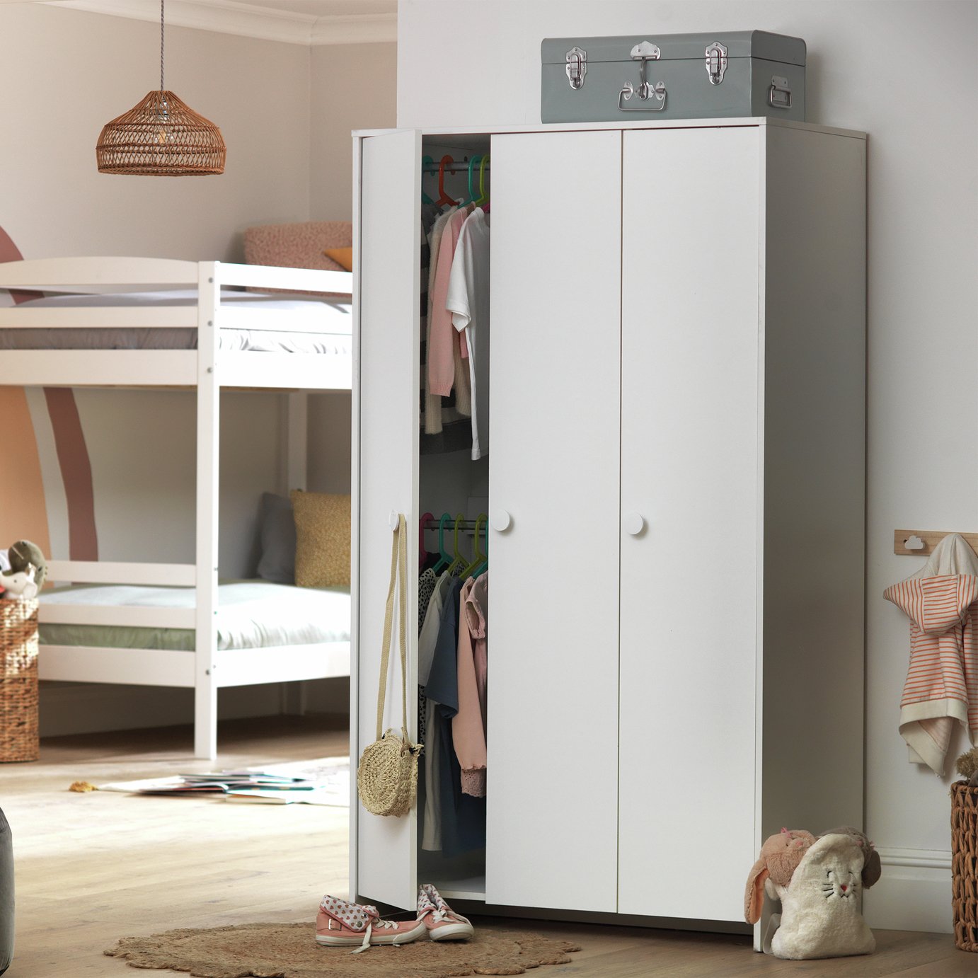 Argos Home Kids Juno 3 Door Wardrobe - White