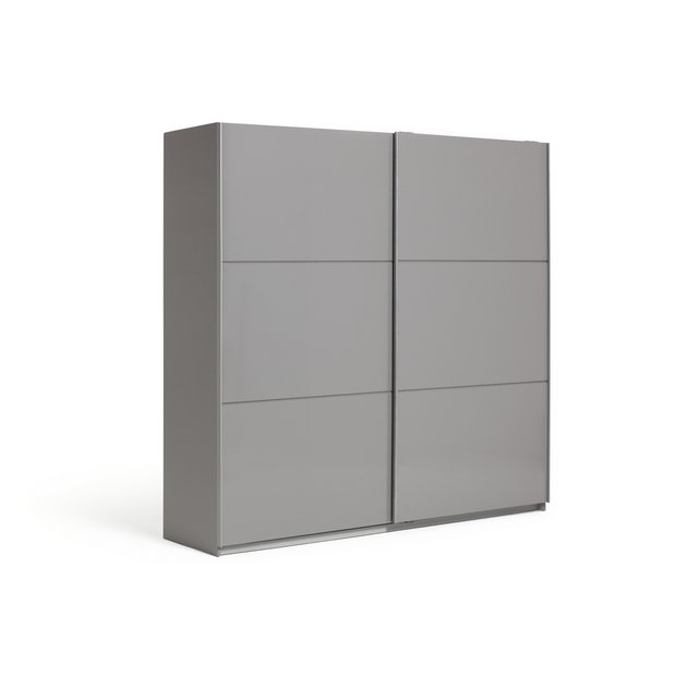 Buy Argos Home Holsted Grey Gloss Extra Large Sliding Wardrobe