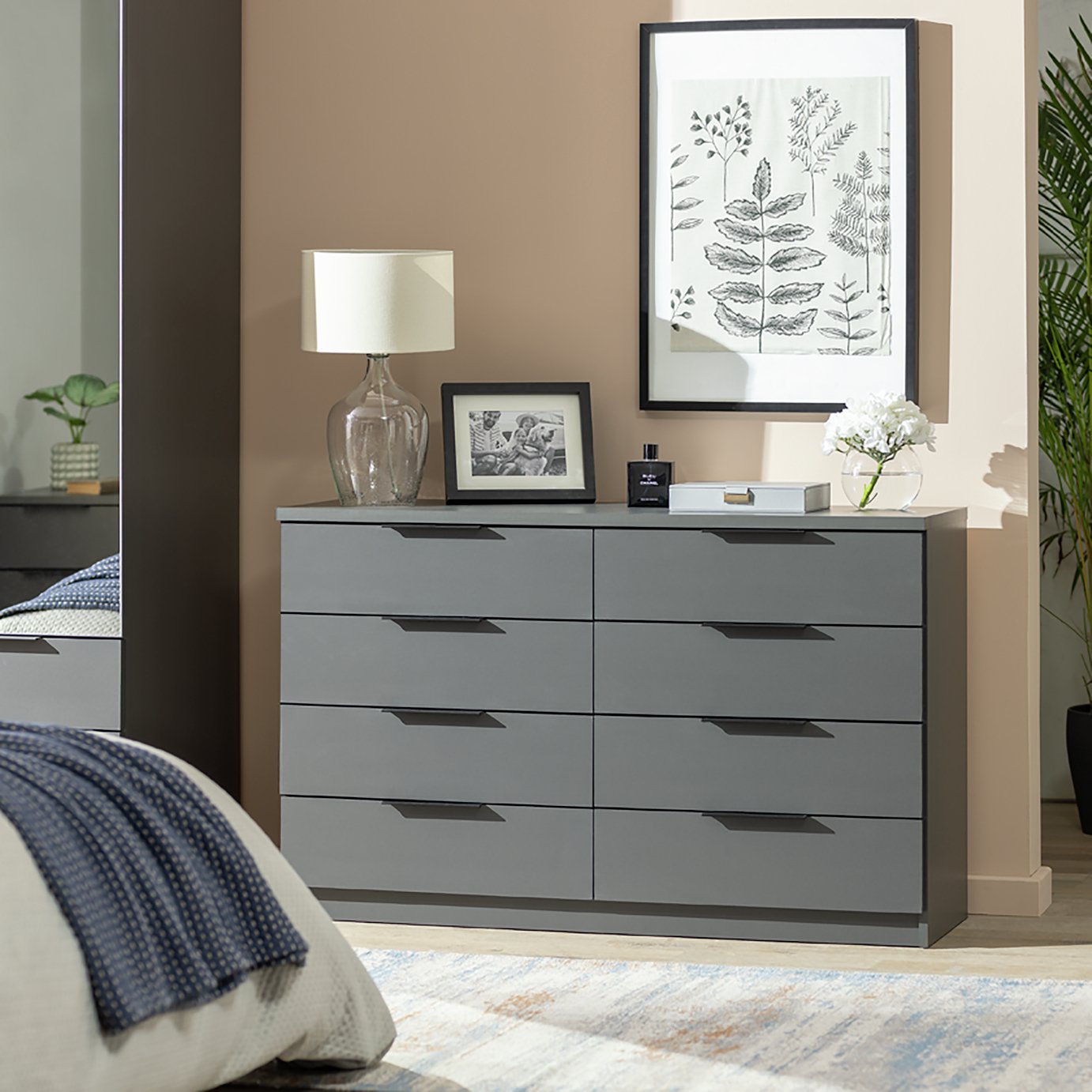 Argos Home Hallingford 8 Drawer Chest - Anthracite