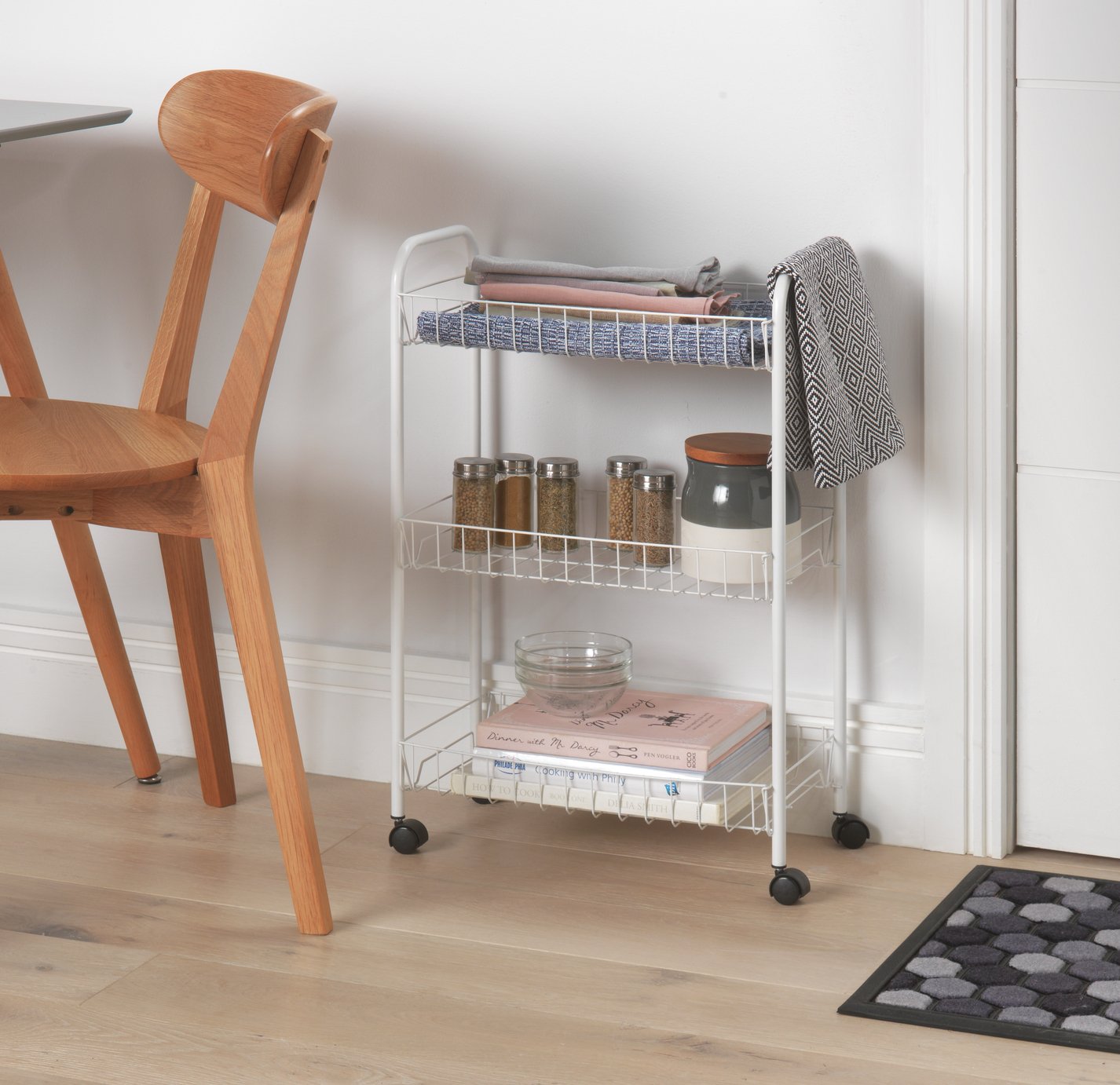 Argos Home 3 Tier Kitchen Storage Trolley - White