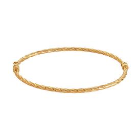 Revere 9ct Gold Hinged Twisted Bangle
