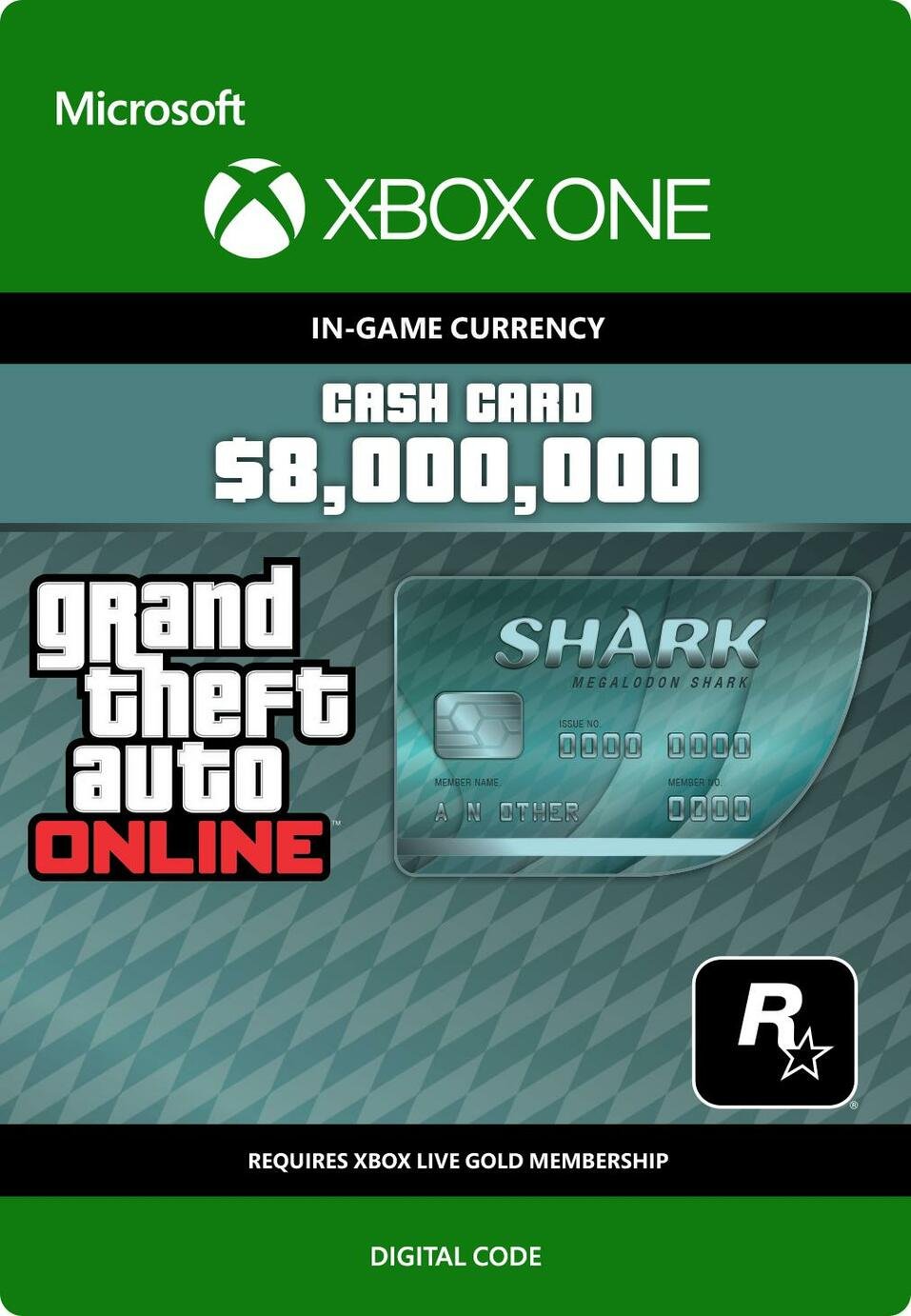 GTA V Megalodon Shark Cash Card Xbox One Digital Download
