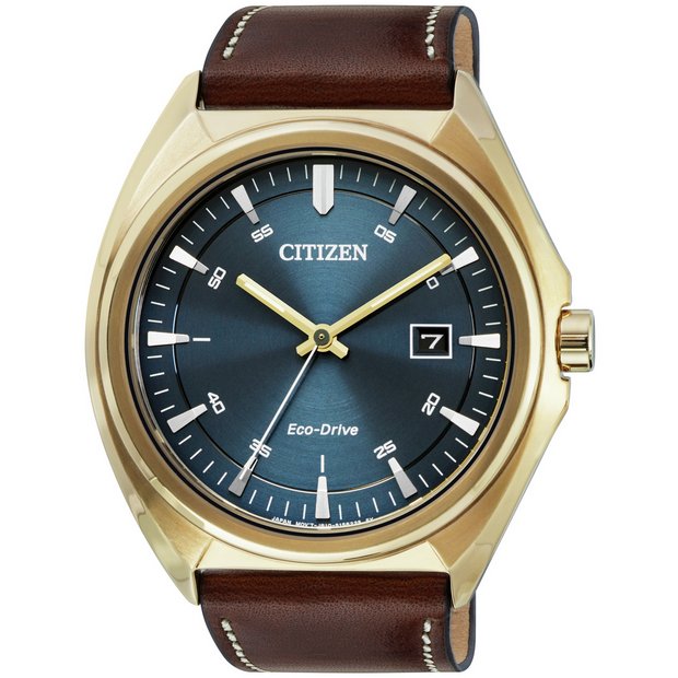 Citizen eco drive 2024 watch leather band