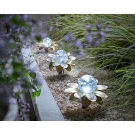 Garden by Sainsbury's Solar 3 Piece Flower Stake Lights