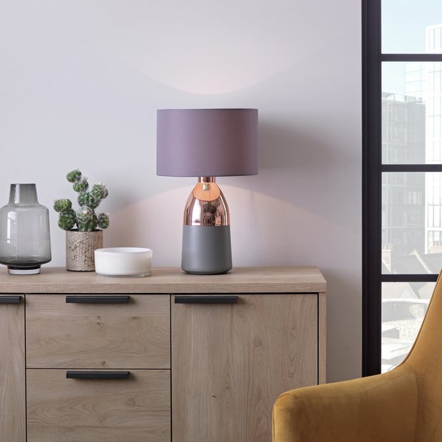 Argos rose gold store lamp